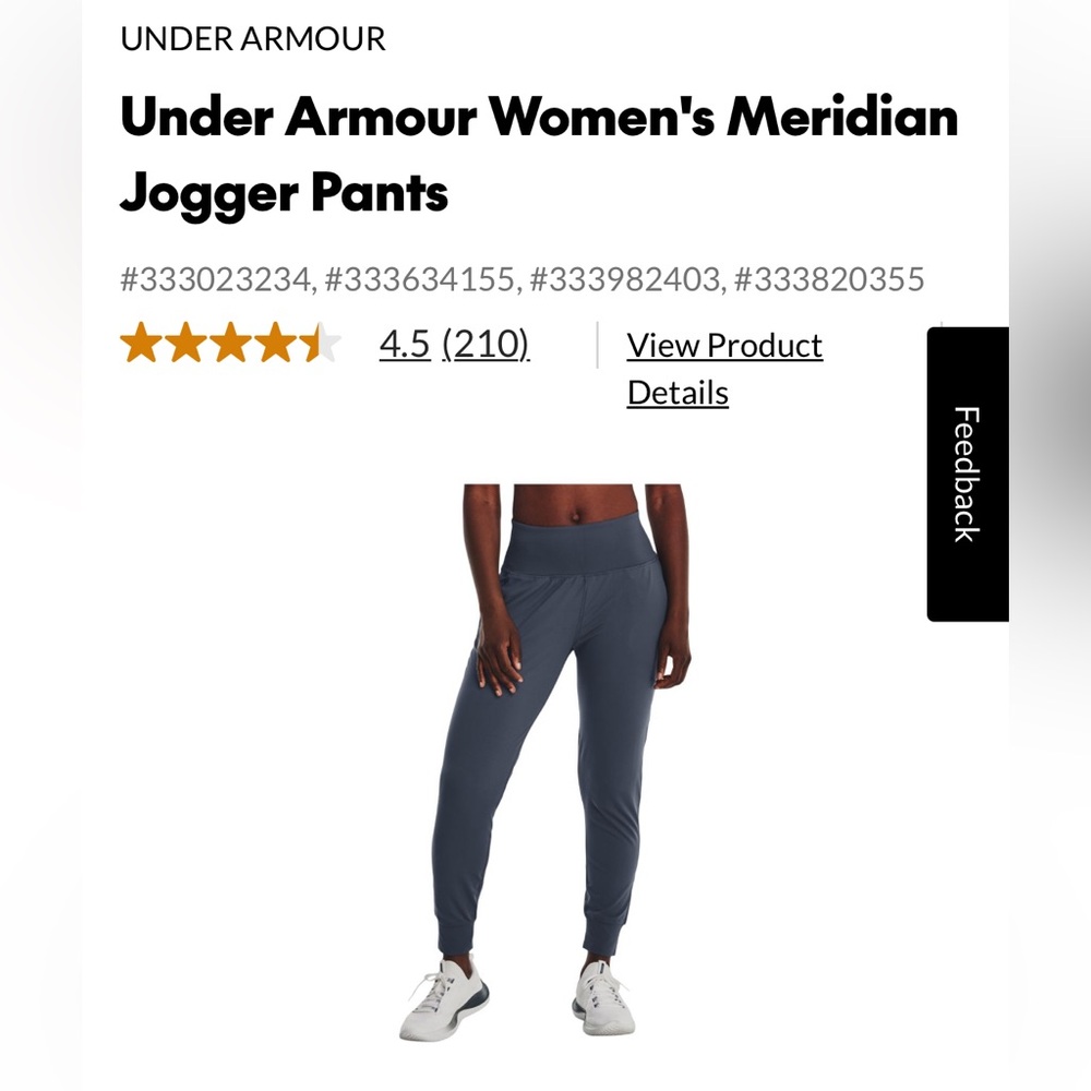 Under Armour Gray Track Pants Sleek Tapered Joggers